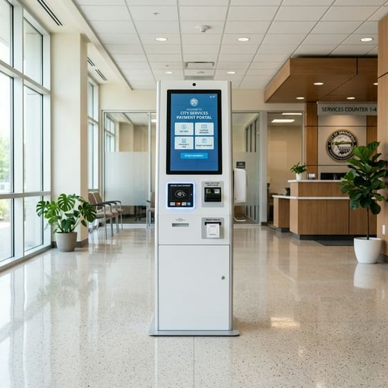KioskPayStation self-service payment kiosk in a government office
