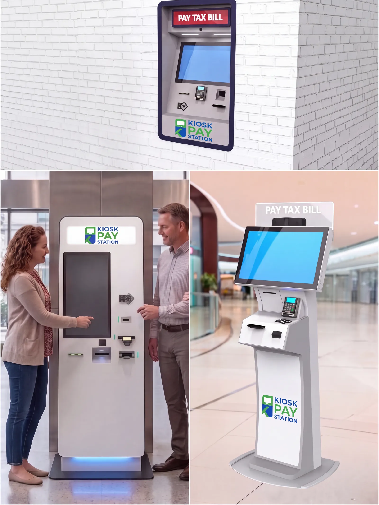 Kiosk Pay Station kiosk customized with agency signage