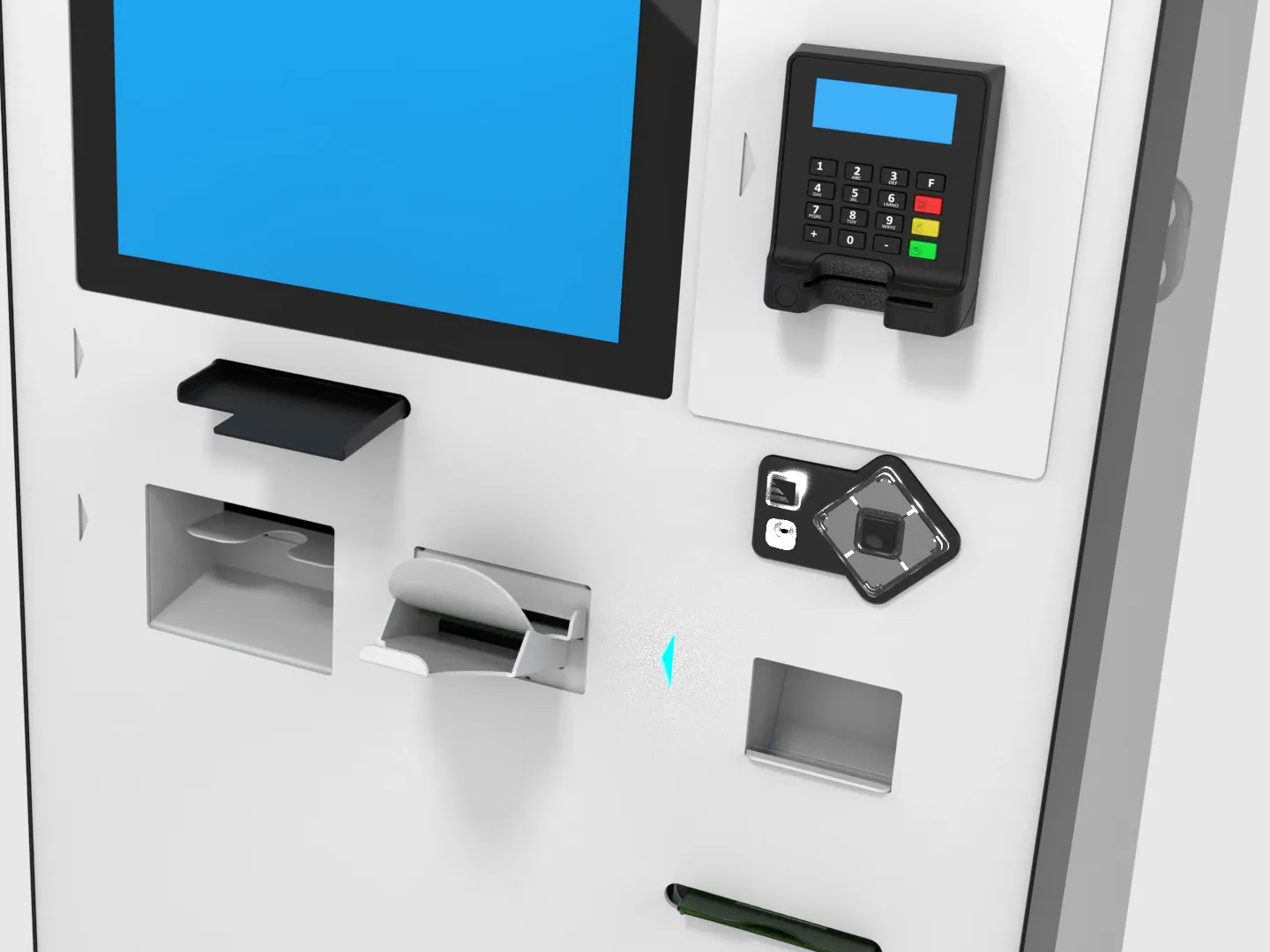 Kiosk Pay Station payment panel with touchscreen and card reader